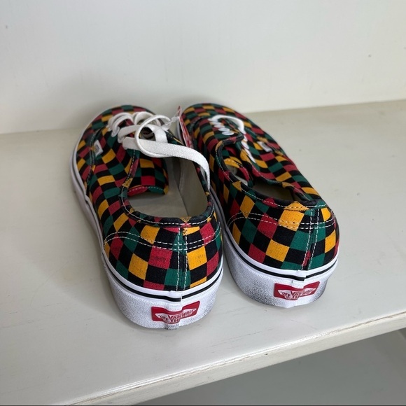 New! Vans Checkered Multi Colored Laced Sneaker, Women Size 12 , Men Size 10.5 - Picture 4 of 5
